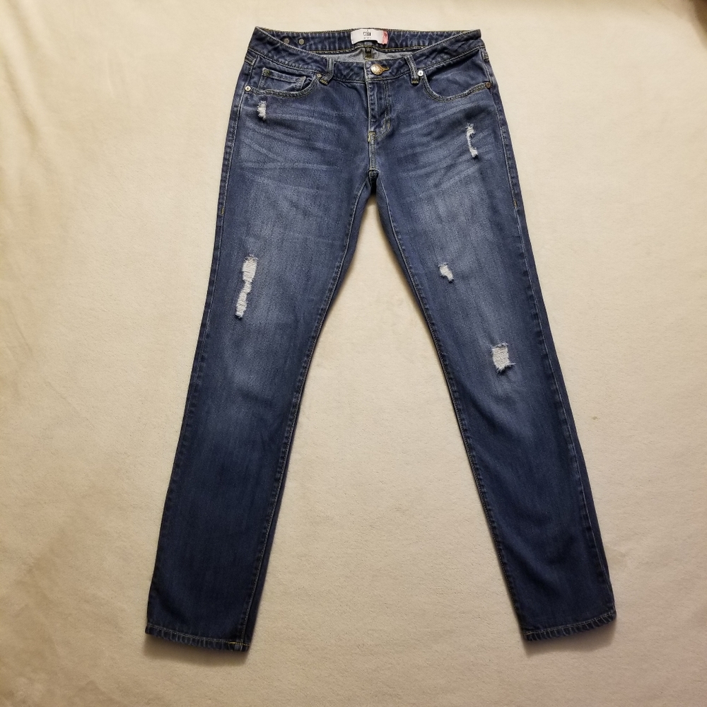 CAbi Distressed Slim Boyfriend Ripped Jeans 28 6